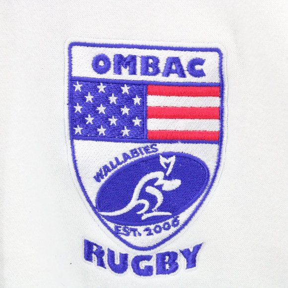 Paladin Hoodie Sweatshirt Mens Navy Blue Pullover Ombac Rugby Logo Cotton XL - Picture 5 of 10